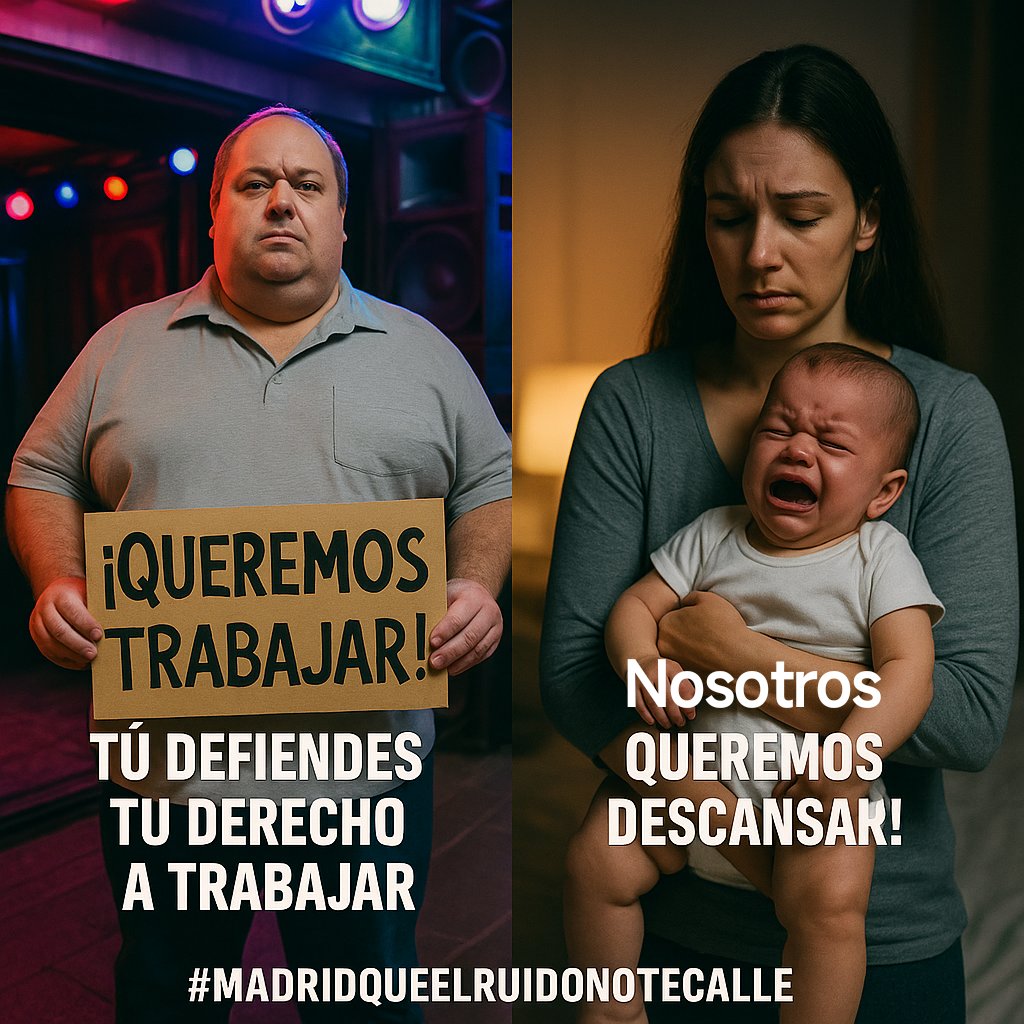 Botiquín Prehospitalario (@botiqunpre43267) on Twitter photo 🎙️ "Defienden su derecho a hacer ruido, pero llaman ‘intolerante’ al que pide dormir."
Cuidado: el cinismo también contamina.
#MadridQueElRuidoNoTeCalle
<a href="/madridcund/">Madrid Cundinamarca</a>
<a href="/AlcaldiaMadrid/">Alcaldía de Madrid</a>
<a href="/informativomad/">El Informativo Madrid Cundinamarca</a>
<a href="/empumadrid/">Empumadrid- Empresa Pública de Madrid</a>
<a href="/chavez29060/">Carlos Alberto Chavez Moya</a>
<a href="/CundinamarcaGob/">Gobernación de Cundinamarca</a>
<a href="/albeiro88121123/">albeiro</a>
<a href="/ActivosXElRuido/">ActivosXElRuido</a> 🎙️ "Defienden su derecho a hacer ruido, pero llaman ‘intolerante’ al que pide dormir."
Cuidado: el cinismo también contamina.
#MadridQueElRuidoNoTeCalle
<a href="/madridcund/">Madrid Cundinamarca</a>
<a href="/AlcaldiaMadrid/">Alcaldía de Madrid</a>
<a href="/informativomad/">El Informativo Madrid Cundinamarca</a>
<a href="/empumadrid/">Empumadrid- Empresa Pública de Madrid</a>
<a href="/chavez29060/">Carlos Alberto Chavez Moya</a>
<a href="/CundinamarcaGob/">Gobernación de Cundinamarca</a>
<a href="/albeiro88121123/">albeiro</a>
<a href="/ActivosXElRuido/">ActivosXElRuido</a>