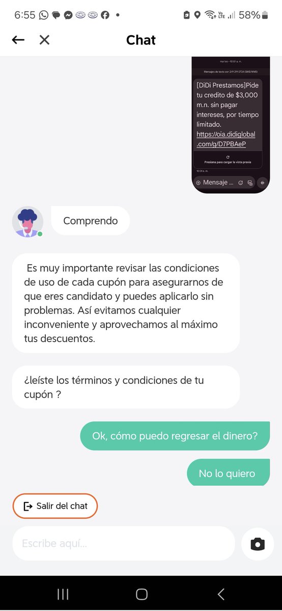 rosbelmon's tweet photo. Cuidado con @DiDiPrestamosMX te ofrecen créditos con 100% sin intereses y cuando lo solicitas NO TE LO RESPETAN!! Aún cuando cumples con los "términos y condiciones". UNA VERDADERA ESTAFA Y ROBO!!
CUÍDATE!! https://t.co/XVa5MpN6Cj