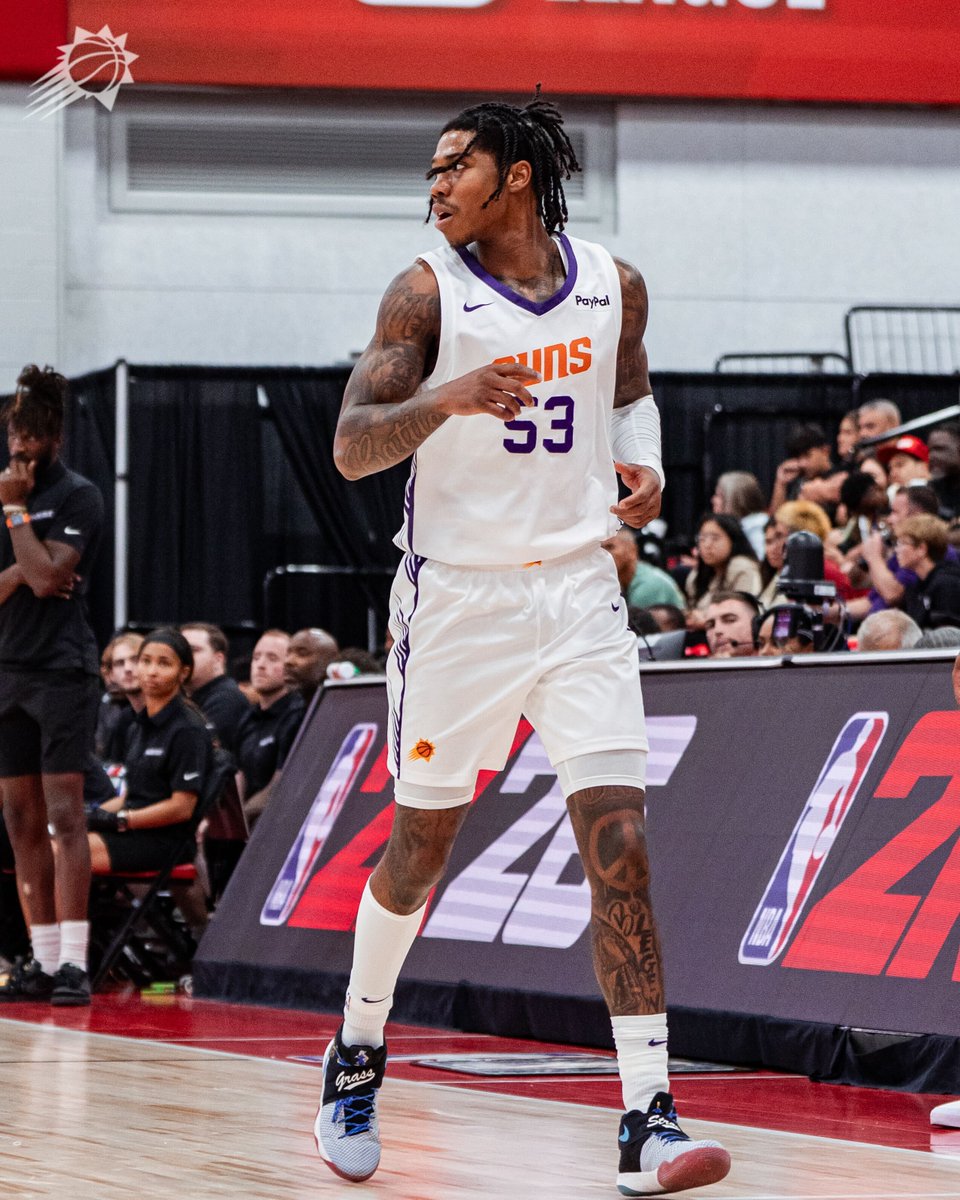Suns's tweet image. Stats from our Summer League finale 🆚 Portland
Battle: 21 PTS, 5 AST, 4 REB
Ellis: 19 PTS, 6 AST, 5 REB, 2 STL
Huntley: 18 PTS, 9 REB, 2 STL, 2 BLK
Schumacher: 16 PTS, 6 AST, 3 REB, 2 STL
Angel: 12 PTS, 8 REB, 1 AST
Fleming: 8 PTS, 3 REB, 2 STL, 1 AST
Gainey: 7 PTS, 2 AST, 1…