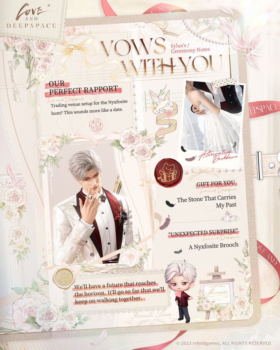 The warmth of the breeze brushing your cheek, the feeling of your fingers entwined, the vow echoing with the chime of the bell…🔔
Just like you, he wants to hold on tightly to every moment of this ceremony.

Every snippet, every detail, carefully pieced together…✏️
He's quietly