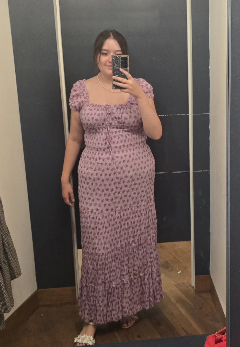 Tried on a couple dresses at urban outfitters :)