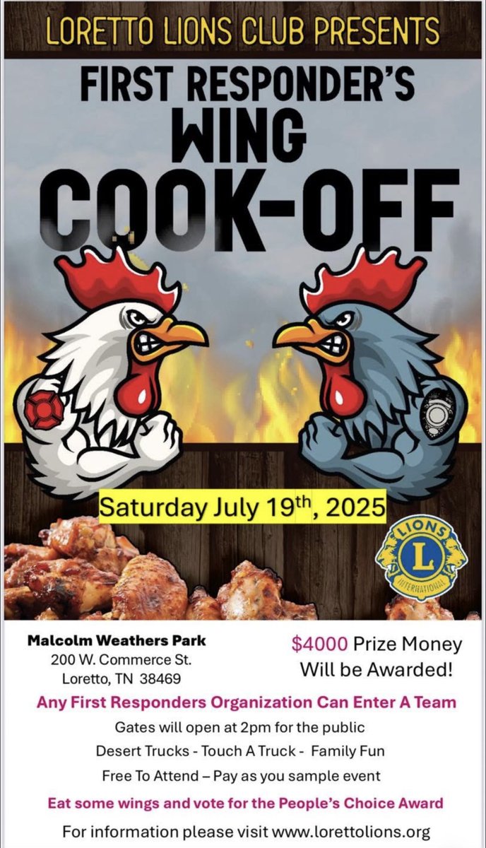 THPLawrencebur's tweet image. Sgt. Ellis & Trp. Garrett along with our other awesome team members had a wonderful time at the Loretto Lions emergency services wing cook off. There was a touch a truck event for the kids. Even though we didn’t place in the top 3 it was a great networking & recruiting event.