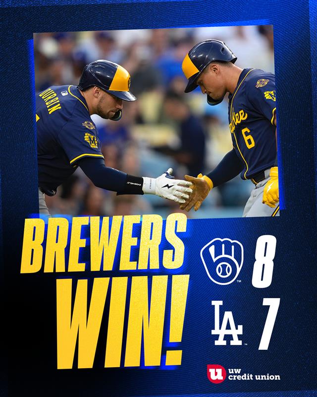 FIVE IN A ROW VS. THE DODGERS

#ThisIsMyCrew x <a href="/UWCreditUnion/">UW Credit Union</a>
