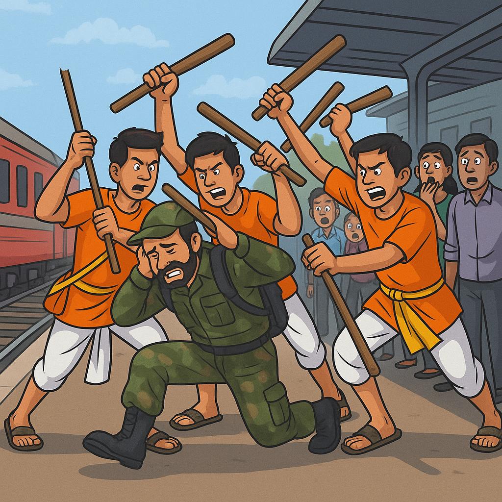 Sidhuu_JK's tweet photo. In the Name of Pilgrimage, a Mob is Attacking Everyone Including Minorities, Police, Army, and Civilians .
The police who are supposed to provide security are just watching .
Shameless @Uppolice 😡
#BJPFailsUP https://t.co/UtDl1r0hy4