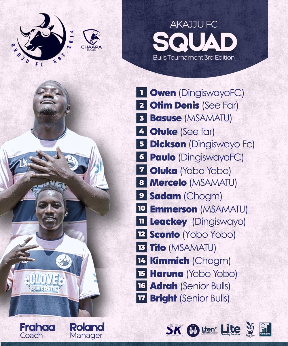 The squad called up to take on <a href="/MsaMatuOfficial/">MsaMatu</a> at 4pm
#RoadToTheKraal
#NotugiraOta