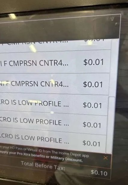 eMoney_HQ's tweet photo. HOME DEPOT IS GLITCHING 🚨

$1200 WORTH FOR $0.21

Like this tweet and I’ll give you access to our penny clearance software ❤️ https://t.co/RThFLkE5Rf
