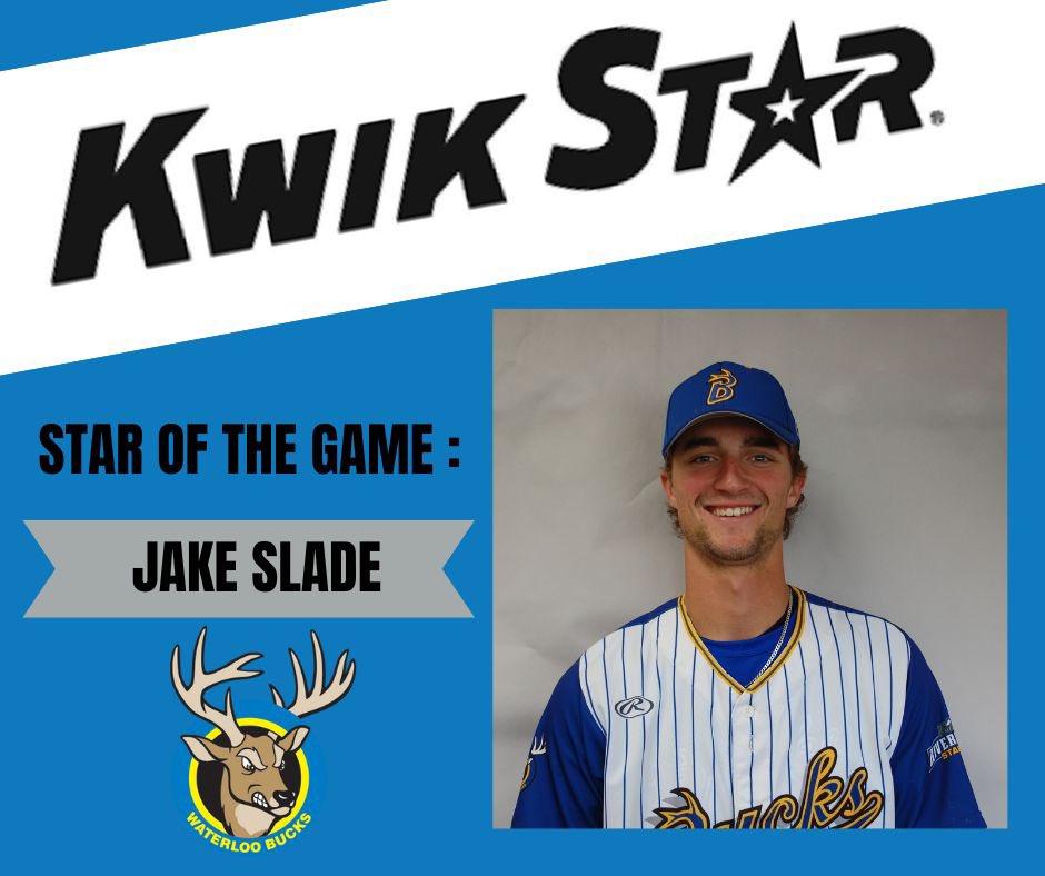 waterloobucks's tweet image. Hats off to this evening’s Kwik Star Star of the Game… Jake Slade!
Go Bucks! #AntlersUp