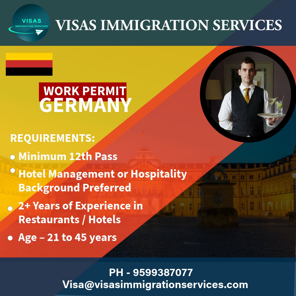 ServicesVisas's tweet image. Planning to work legally in Germany?
We assist with verified job offers, complete documentation &amp;amp; visa support for your Germany work permit.
📩 Message now to begin your European journey!
#GermanyWorkPermit #WorkInGermany #GermanyJobs2025 #WorkPermitGermany #GermanyWorkVisa