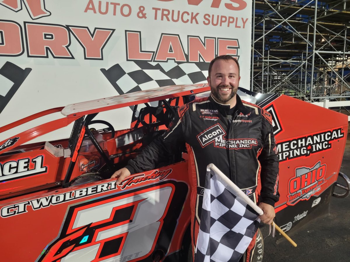 RUSHSportMods's tweet image. Congrats to @ChasWolbert on his 3rd @SharonSpdwy win of 2025 & 8th overall in @HovisAutoSupply Weekly Series action!