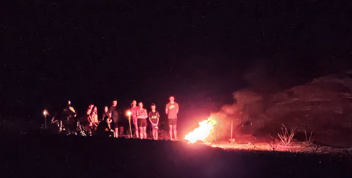 The neighboring campers just said the pledge of allegiance before getting ready for bed.

I love American Pride!