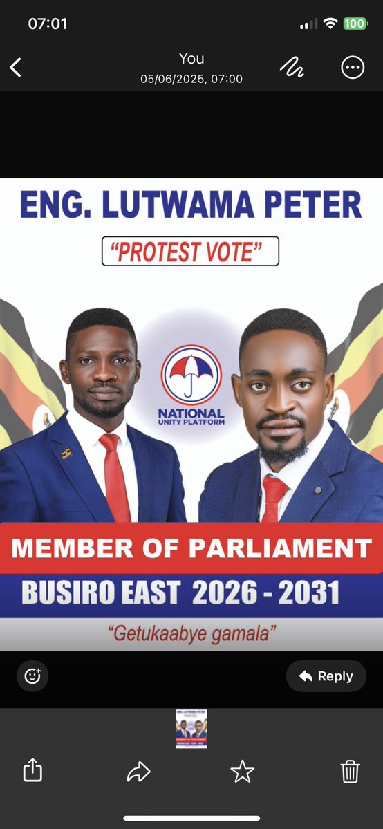 SuspectNup's tweet image. Blessed Sunday comrades 🥰
As we continue preaching the message of change in Busiro east every generation must discover its mission they either choose to persue it or betray it 📌
Change is coming not only in Busiro East but also in Uganda 🇺🇬
