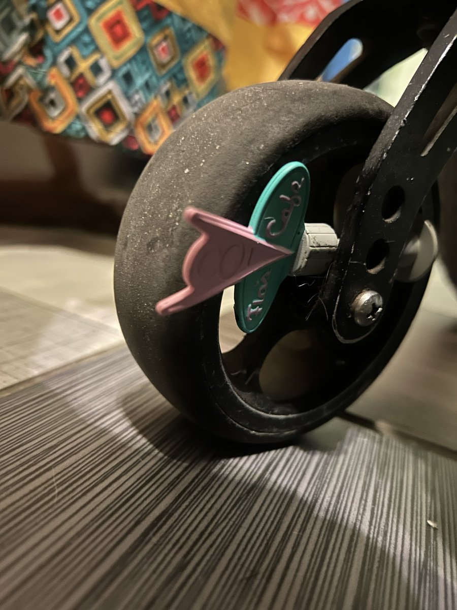 RyanRaeHarbuck's tweet image. Help! Flo's V-8 Cafe is hitching a ride in the front caster of my wheelchair and I can't get it out and everybody has gone to bed and what in the ever-loving hell can I do but laugh!🤣🤣🤣