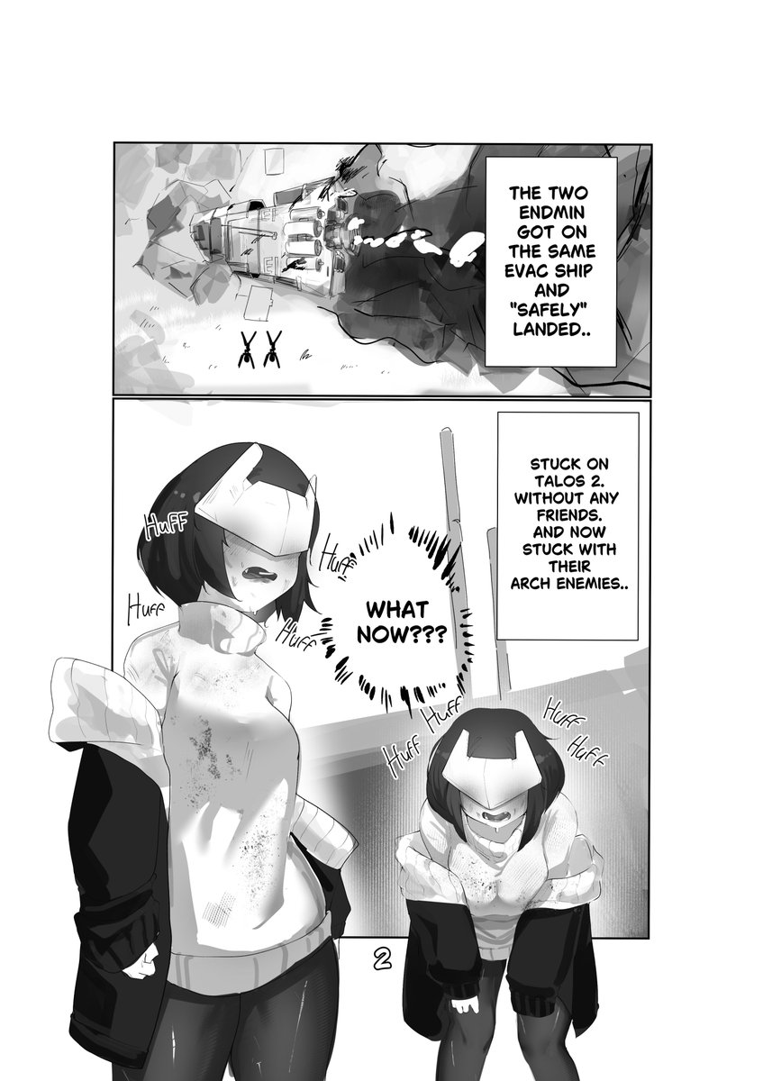 bokkuro4's tweet image. a little #ArknightsEndfield comic📦
of what if we have two endmin, they hate each others and we lost the mothership?
#Arknights #アークナイツエンドフィールド