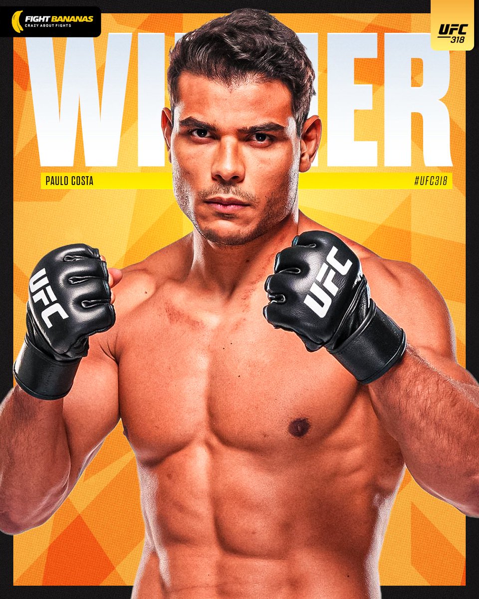 DavidVanAuken's tweet image. Paulo Costa (15-4) Wins at #UFC318 via unanimous decision 🙌