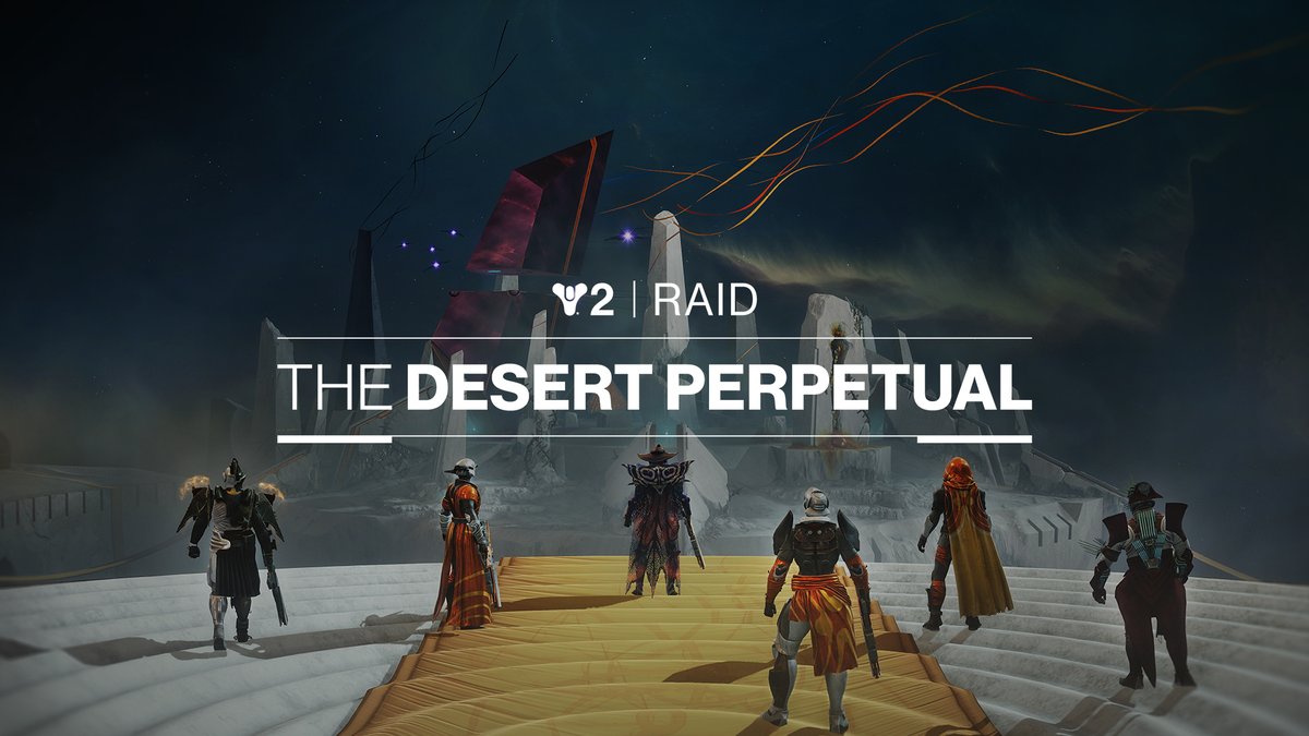 DestinyTheGame's tweet image. Multiple fireteams have made it to the fourth encounter of The Desert Perpetual Raid, yet the World First title is still up for grabs.
🏁 Watch the full coverage by @evanf1997_ and @cbgray_ : twitch.tv/evanf1997