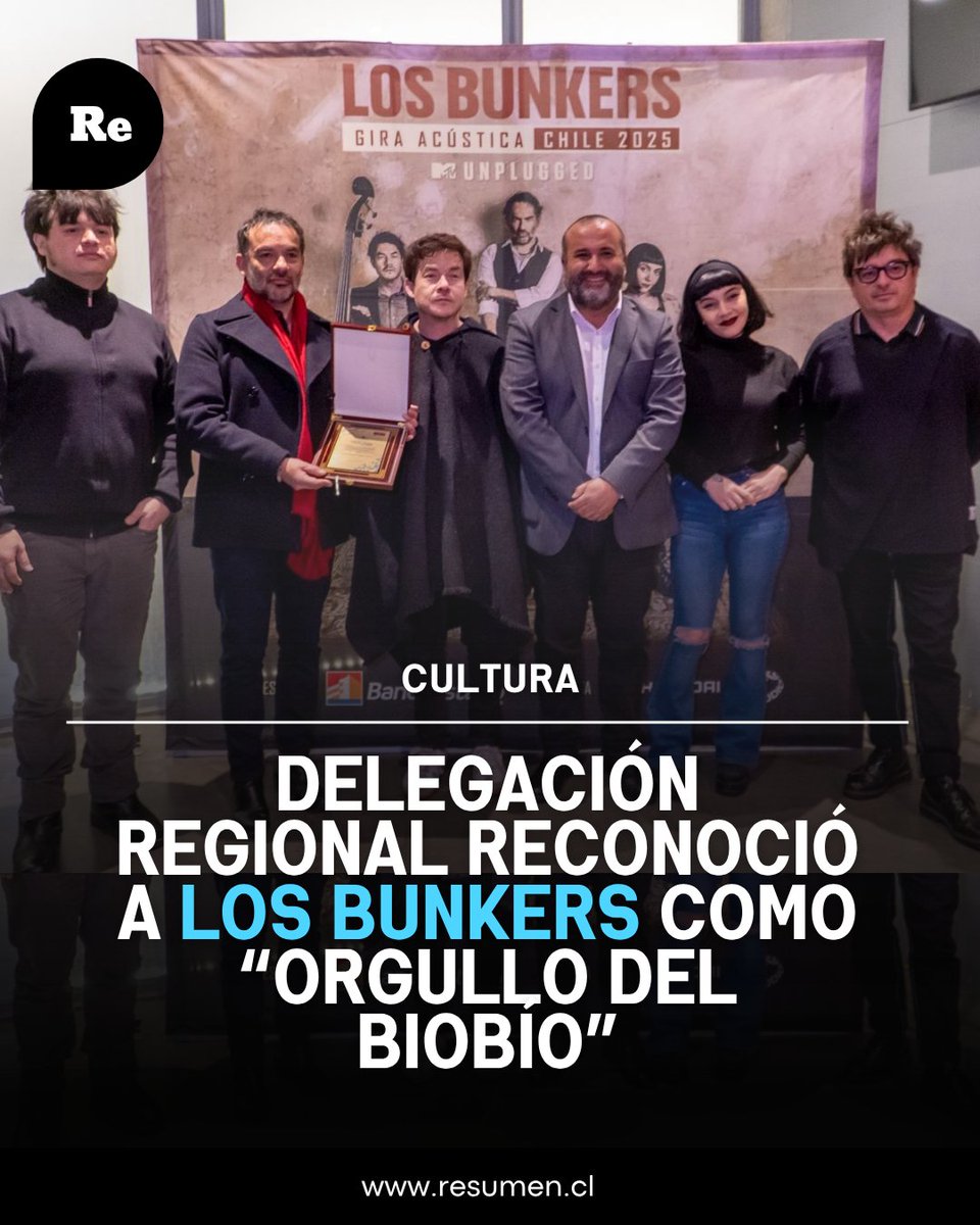 Reconocimiento a la banda penquista es el primero que la representación regional del Gobierno entrega a personas destacadas del Biobío y que tendrá nuevos destinatarios en el corto plazo tinyurl.com/r88bsb38