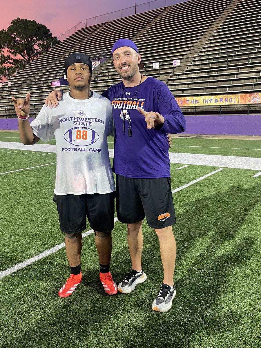 RodJohnsonJr13's tweet image. Thank you the the camp invite @CoachJwill_ .Thanks for having me @NSUDemonsFB. Glad I was able to go out and show case my skills and learn new skills.@cbrot34 @ParkwayFootball