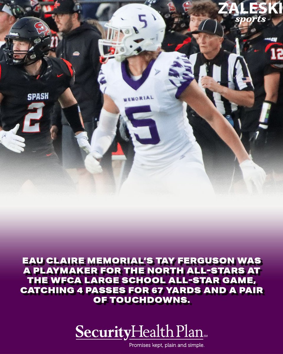 Tay Ferguson hauled in four passes and scored two touchdowns for the North All-Stars on Saturday.