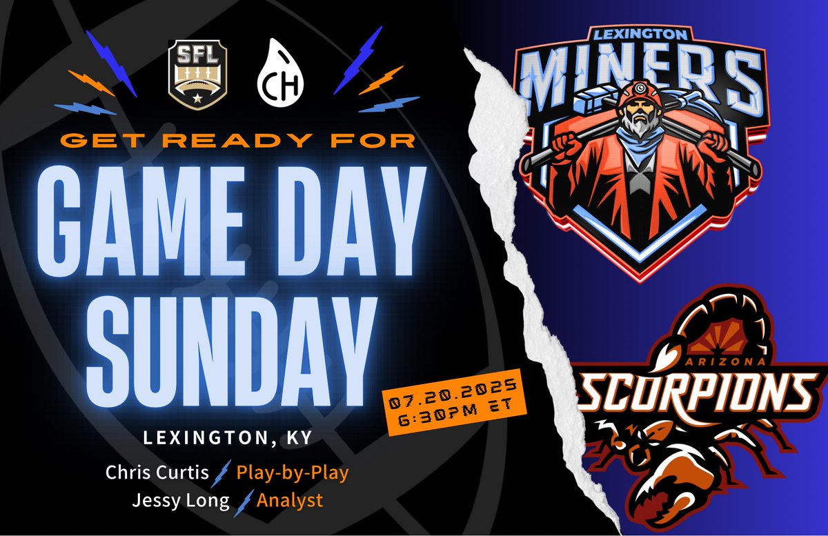 The Miners are on pest control this week! Lexington faces off against <a href="/SFLArizona/">Arizona Scorpions</a> in week 02 and we’re looking to #MuckEm up. Watch the game on Sunday, streaming at 6:30PM ET via the Virtual Football Network on YouTube.