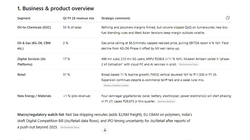 SunilVTinani's tweet image. Added new checks on #fINSIGHTS

chatgpt.com/g/g-6871eedbcf…

Upload any QR or AR to check. You won&apos;t need any analyst&apos;s help. 

Check RIL Q1 2026 QR analysis