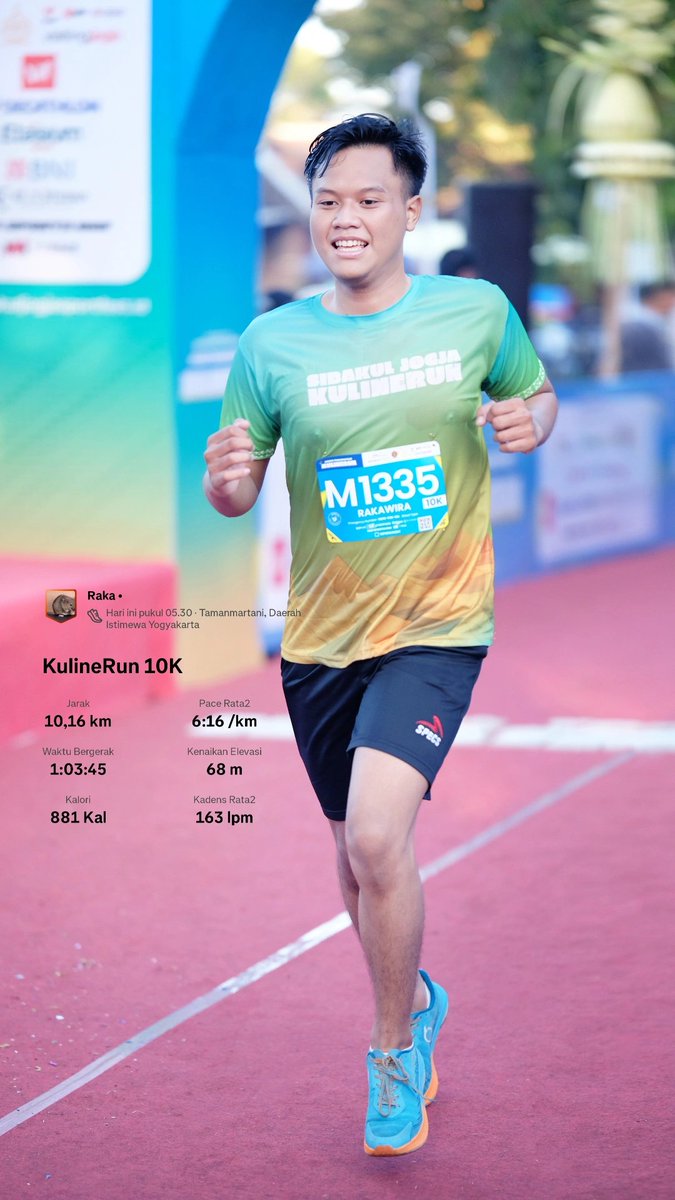 fillahrakaa's tweet image. cukup berat untuk konsisten sejauh 10k dan bukan PB yang diharapkan but no problem, happy finish strong🔥
#moRunning #8