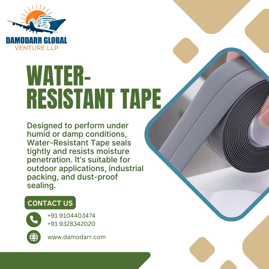 darshitp__99's tweet image. Water Resistant Tape – Strong Seal, Rain or Shine!

✔ Moisture &amp;amp; Humidity Resistant
✔ High-Tack Adhesive for Long-Lasting Bond

Contact Damodarr Global Venture LLP today!

📞 +91 9104403474
🌐 damodarr.com

#packagingsolutions #unitedkingdom