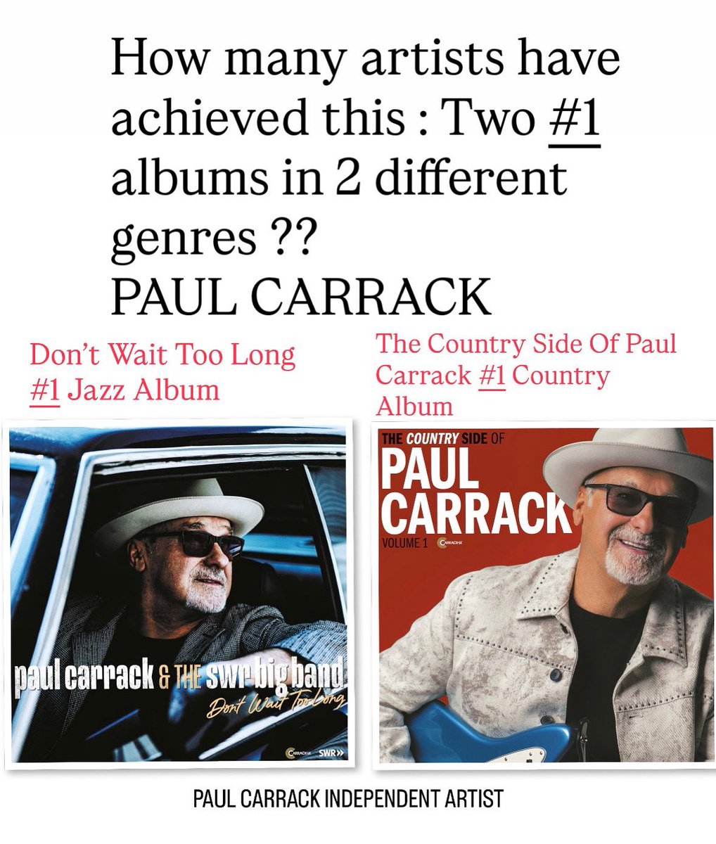 PCarrack's tweet image. An amazing achievement for Paul 🙌        #1artist