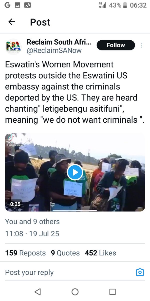 PatrioticMedia1's tweet image. ESWATINI: PLANS TO SEND US DEPORTEES TO SA
There are plans by the government of Eswatini to help foreigners who were deported from the US to escape to SA amid concerns by the people of Eswatini.