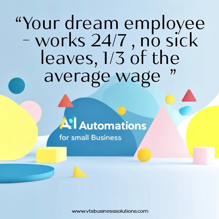 vts_business's tweet image. All the big guys are moving. Why not you? 🫨#aiautomations #business #vtsbusinesssolutions