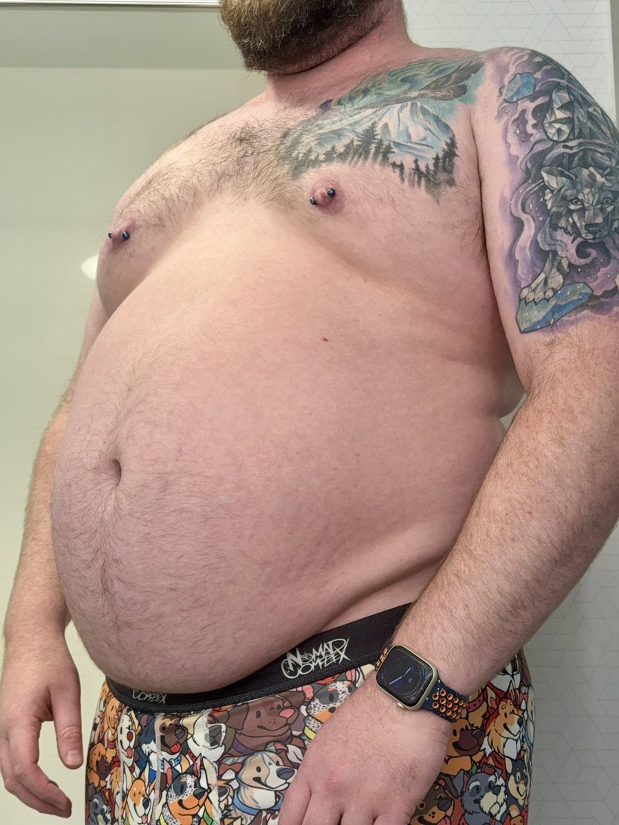 How about a big dad in the hotel bathroom?