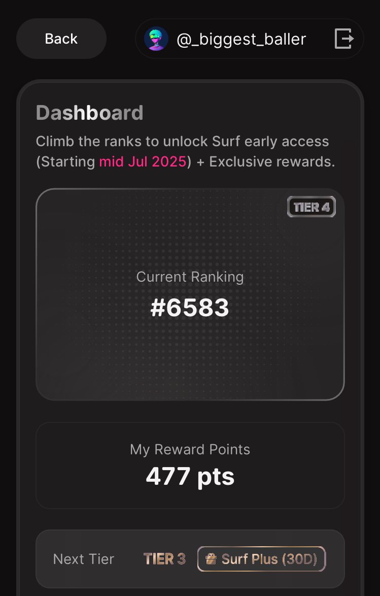 theweb3baller's tweet image. I know I’m not the only person sitting  pretty on this waitlist,this might not seem like a good position for many but it sure is for me…and if you are wondering how you can get on the waitlist as well,this is the only way ask.surf/?refer=_bigges…
Can I get a Gm from all surfers