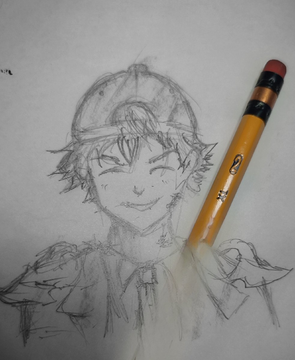 Legendaddy_KIND's tweet image. Sketching my @AwakenHunterNFT Hunter #4587 using my daughter's school pencil, trying-hard artist here and want to improve. Soon I will incorporate my axies🙏🤔