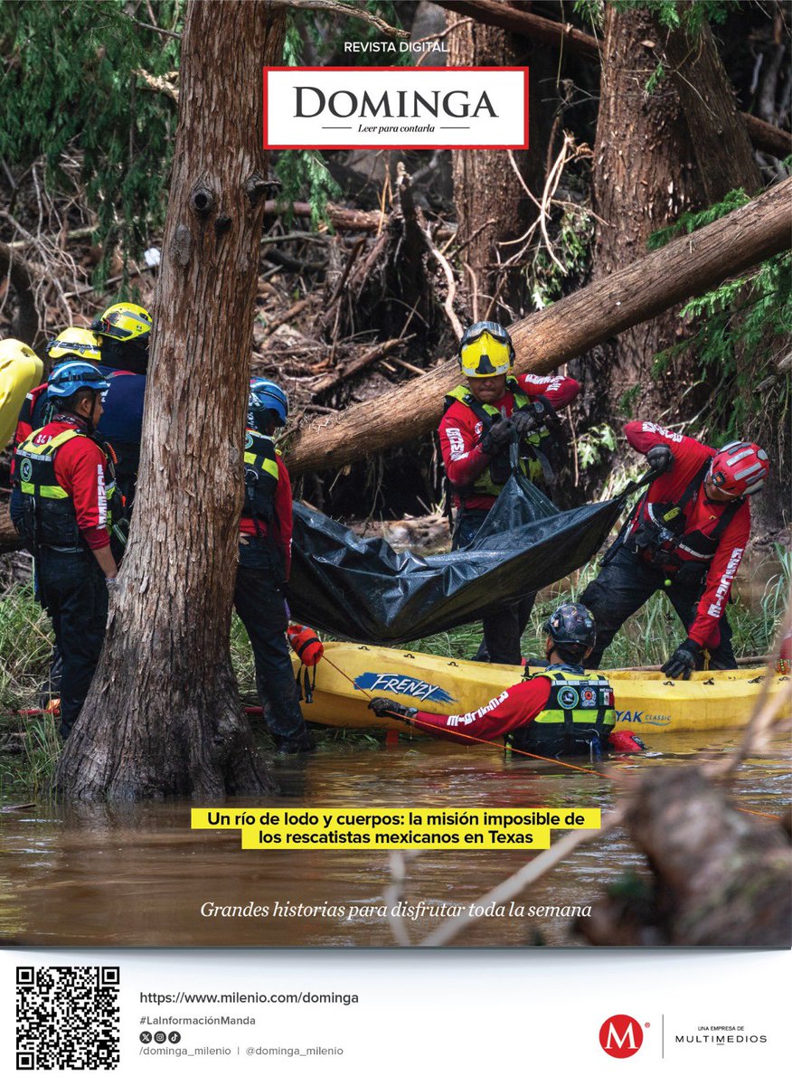 Revista Dominga (@dominga_milenio) on Twitter photo A las inundaciones en Texas llegaron por su cuenta rescatistas mexicanos que con su experiencia hicieron la diferencia en los salvamentos. Héroes que traspasan fronteras.
Una historia de <a href="/wendyselene/">Wendy Selene Pérez</a> y <a href="/jankcurbelo/">Jesús Jank Curbelo</a> que mañana podrás leer dentro de #DOMINGA.
¡Nos leemos! A las inundaciones en Texas llegaron por su cuenta rescatistas mexicanos que con su experiencia hicieron la diferencia en los salvamentos. Héroes que traspasan fronteras.
Una historia de <a href="/wendyselene/">Wendy Selene Pérez</a> y <a href="/jankcurbelo/">Jesús Jank Curbelo</a> que mañana podrás leer dentro de #DOMINGA.
¡Nos leemos!