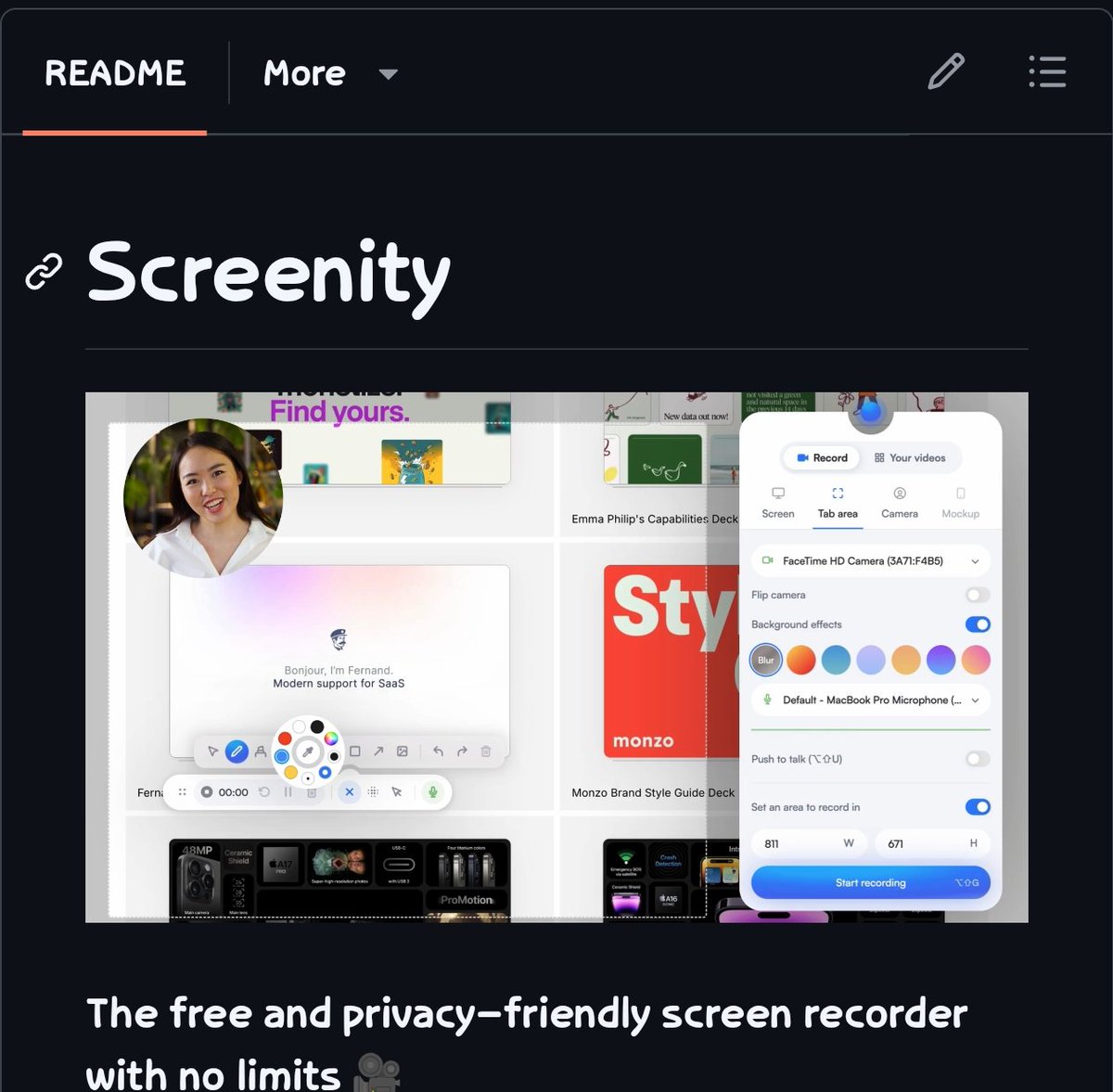 The free,  open-source and privacy-friendly screen recorder with no limits