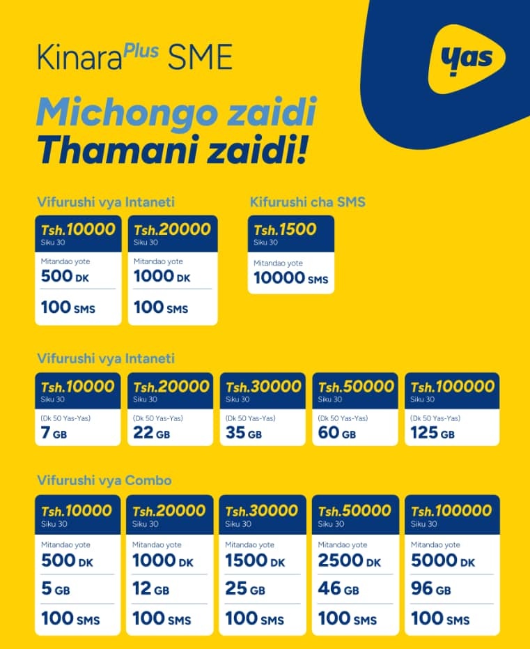 Mrsiyengo's tweet image. HuduMa zilizopo Leo. ☎️

Kama una Laini Ya;

1. Yas - Jiunge na Kinara Plus SME *148*44# 

2. Vodacom - Jiunge na Hybrid (postpaid)

3. Airtel - Upgrade laini yako kuwa SME *149*91# 

𝗨𝗧𝗔𝗢𝗞𝗢𝗔 𝗚𝗛𝗔𝗥𝗔𝗠𝗔  𝗭𝗔 𝗕𝗔𝗡𝗗𝗢 𝗞𝗪𝗔 50%.

Utaishi kifalme sana.

Kwa…
