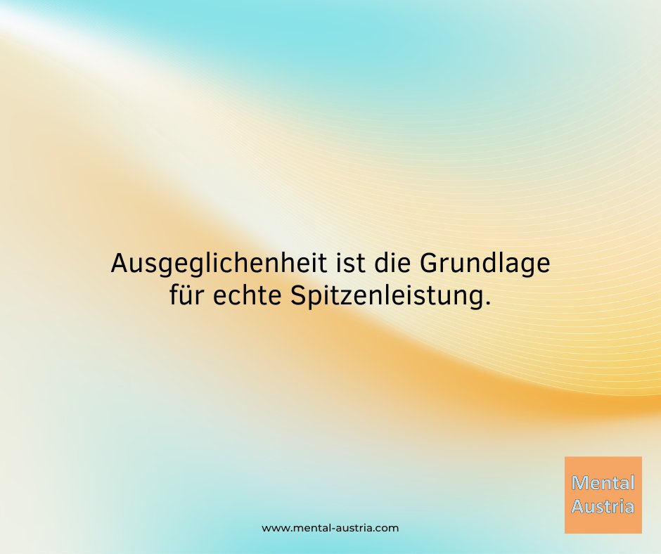Spitzenleistung entsteht nicht im Dauerlauf, sondern im bewussten Wechselspiel von Anspannung und Entspannung. Wer Balance lebt, bleibt langfristig leistungsfähig, kreativ und resilient. 

#MichaelDeutschmann
#MentaleStärke &amp; #Veränderung  
#MentalAustria