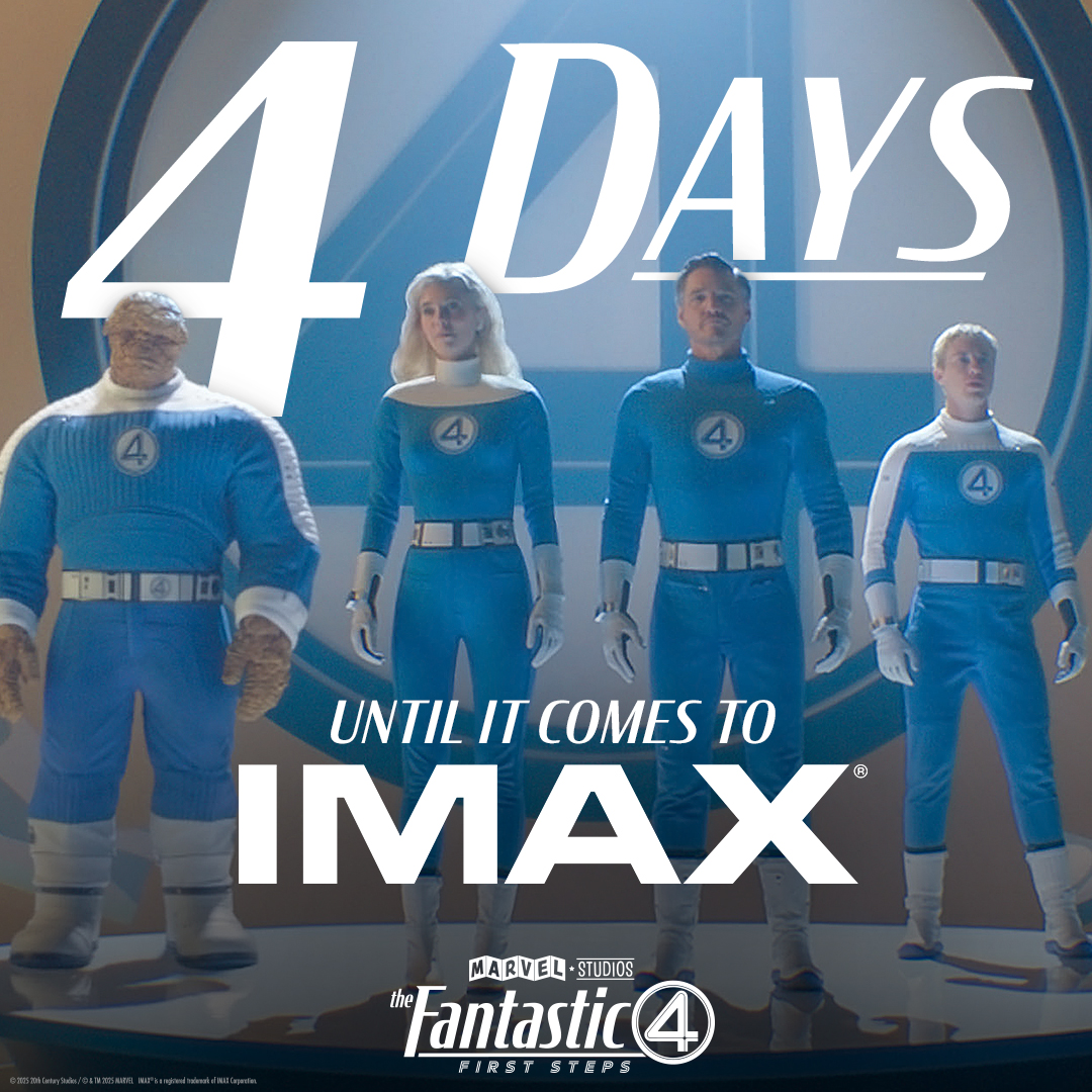 DendyCinemas's tweet image. In 4️⃣ days, Marvel's first family arrives. THE FANTASTIC FOUR: FIRST STEPS is coming to Dendy Canberra IMAX® July 24. Advance tickets on sale now including special preview screenings on July 23.
#TheFantasticFour #IMAX #FilmedForIMAX