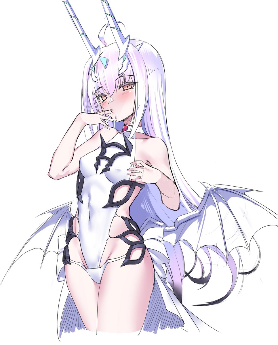 リクもらって描いたFGOのメリュジーヌちゃん 