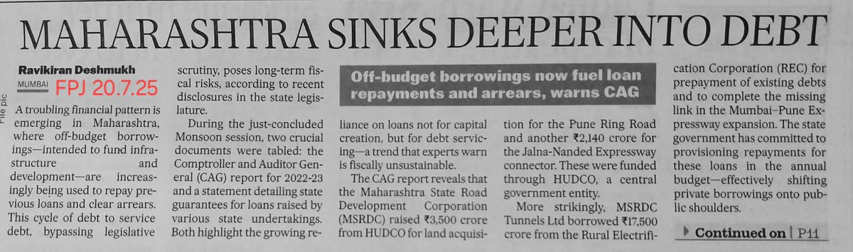 300Cr projects being sanctioned for Rs 3k Cr
And we celebrate such projects
Rather than question them

A day will come when we have to repay all these loans
&amp; that day will be too late to question these inflated costs
Way too late

How much deeper will we sink?
Before it hits us
