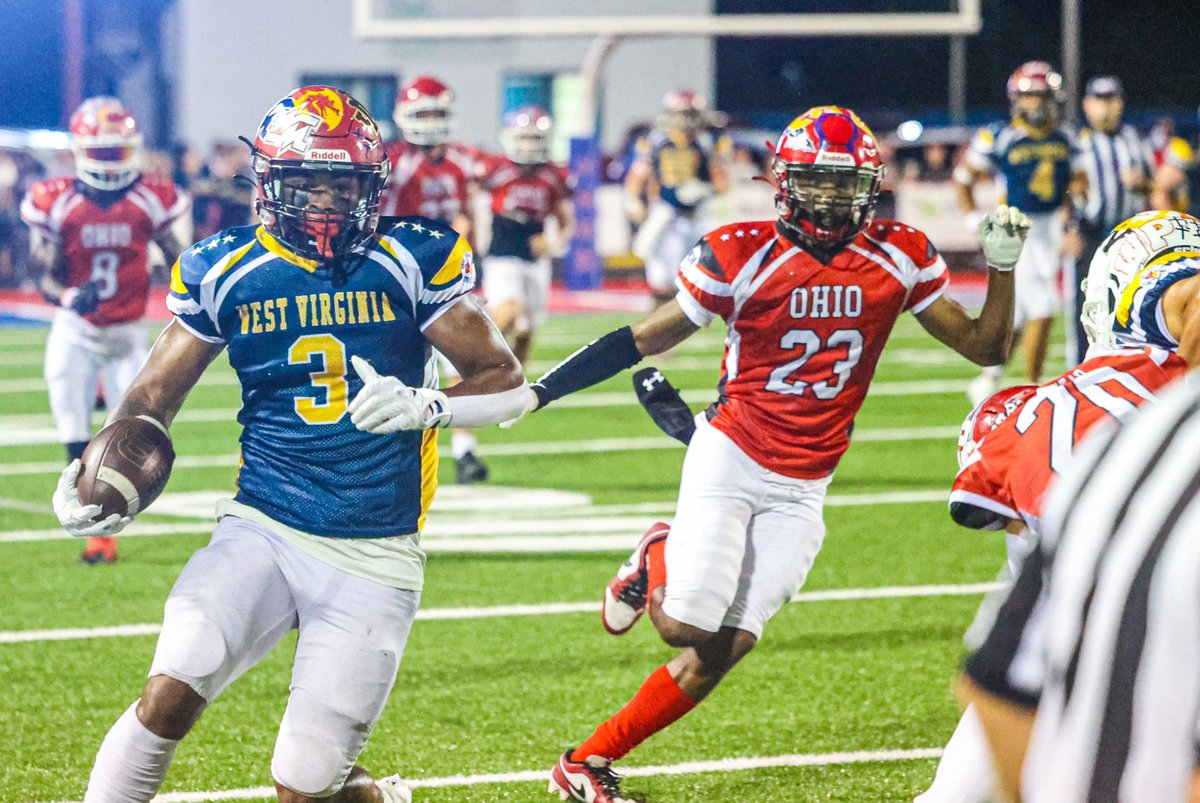 MetroNewsSports's tweet image. Photo gallery: West Virginia tops Ohio 15-14 in improbable fashion to win OVAC All-Star Game:
wvmetronews.com/2025/07/20/pho…
(Photo gallery by Teran Malone)
#wvprepfb