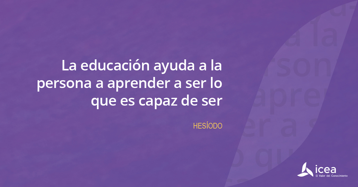 #Felizdomingo "La educación ayuda a la persona a aprender a ser lo que es capaz de ser"