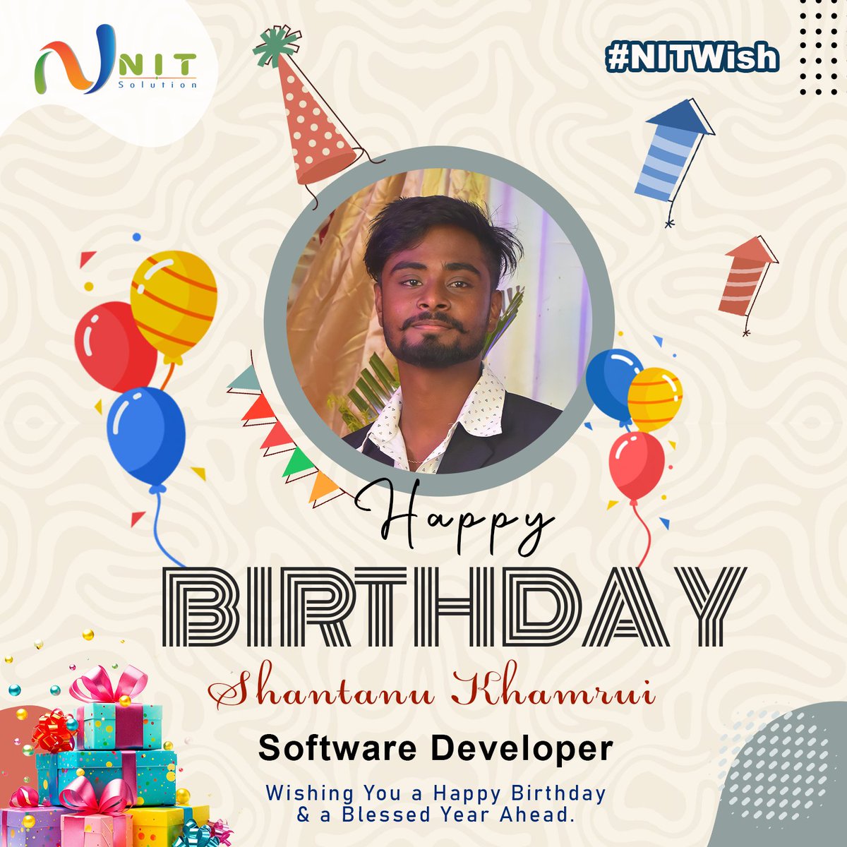 nit_solution's tweet image. Happy Birthday Shantanu ! 🎉
Wishing you a fantastic day filled with joy, laughter, and all the things you love. You&apos;re not just a great colleague but also a wonderful person to work with. May this year bring you success, happiness, and lots good moments. Have an amazing day! 🥳