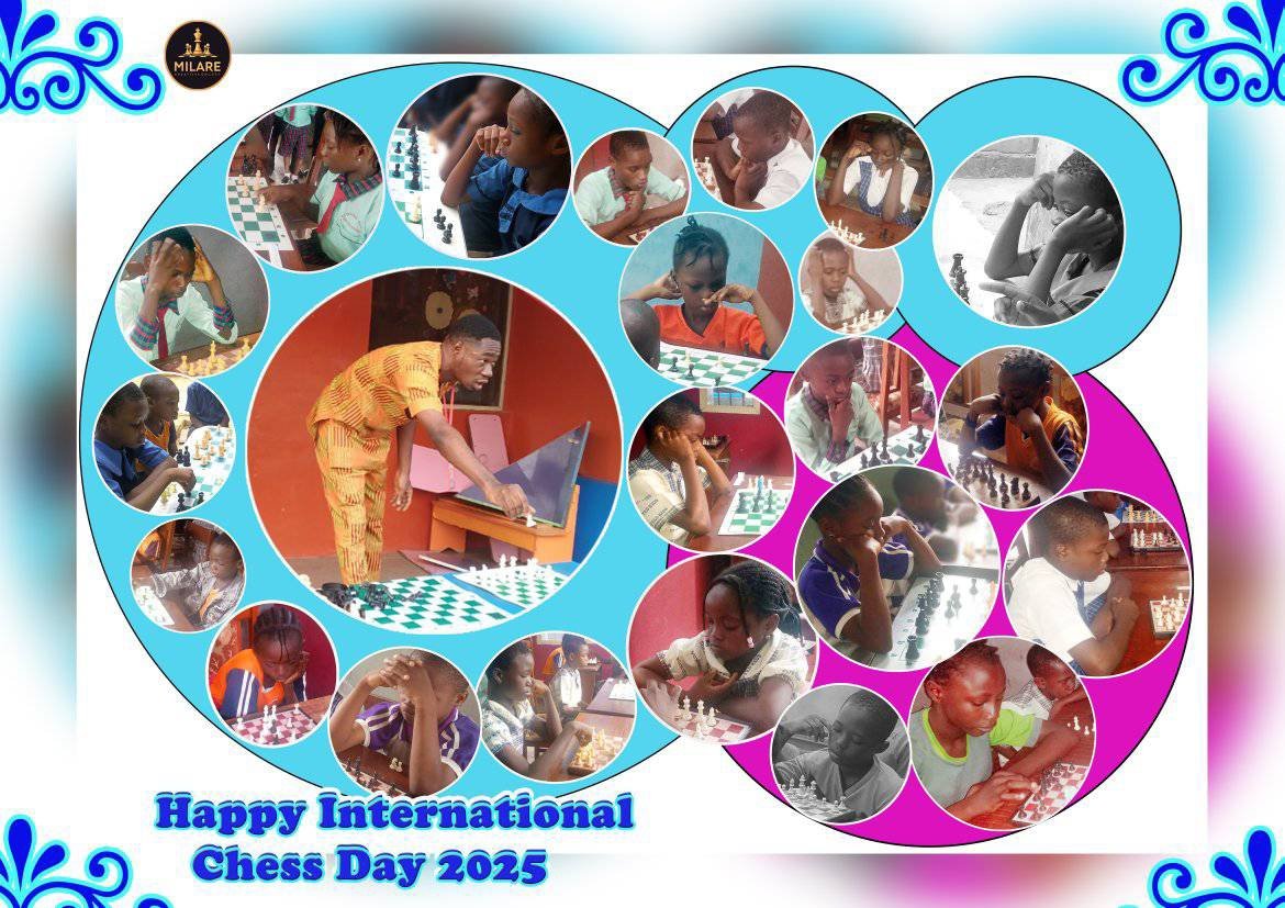 Happy international Chess day from Milare creative concept (Chess training institute)