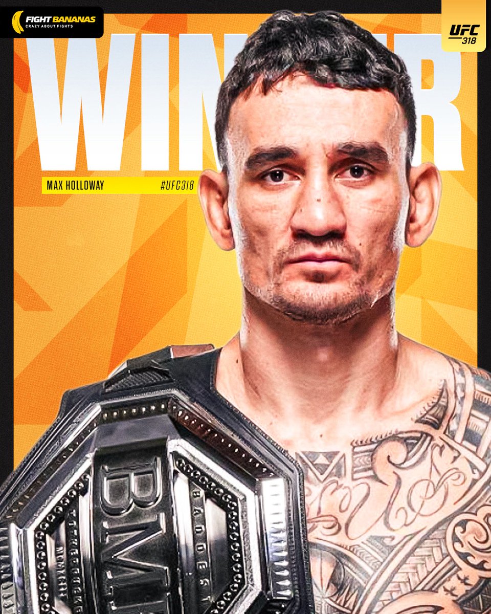 DavidVanAuken's tweet image. Max Holloway retains the BMF Championship at #UFC318 via unanimous decision 🩸