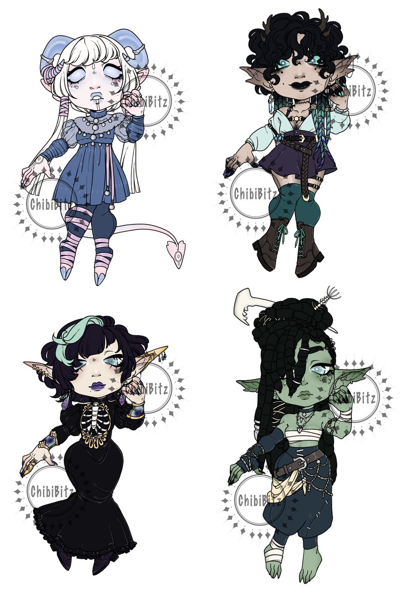 RTs💖     

fantasy adopt set $65 each
Please don’t DM, info below