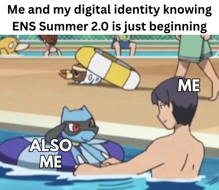 Day 936 of tweeting about Pokémon ENS until the floor hits 1eth 🏊‍♂️