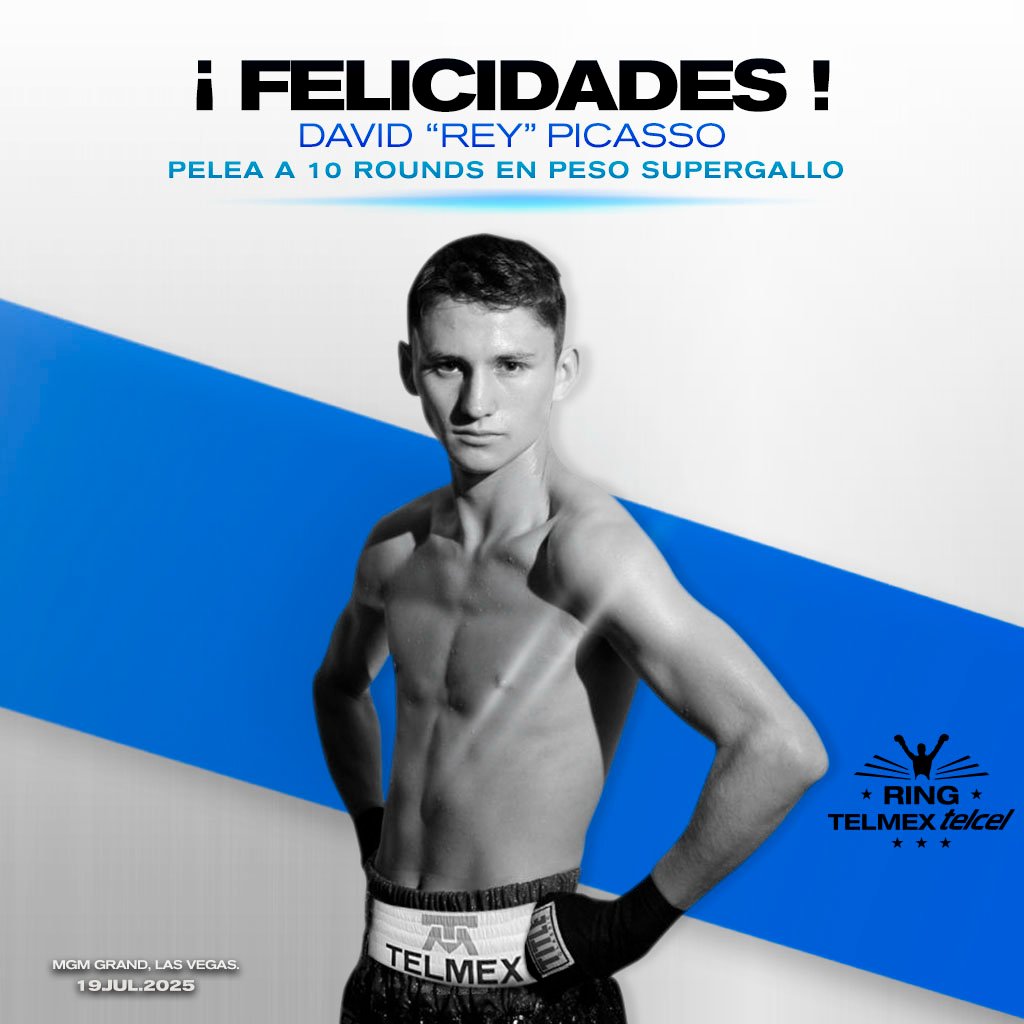 Ring Telmex Telcel (@ringtmxtelcel) on Twitter photo ยกFelicidades <a href="/ReyDavidPicasso/">David Picasso</a>! Gran pelea, vamos con paso firme en busca de un prรณximo campeonato. ๐ฒ๐ฝ๐ฅ๐๐
#DavidPicasso #Triunfo #PesoSupergallo #LasVegas #RingTelmexTelcel ยกFelicidades <a href="/ReyDavidPicasso/">David Picasso</a>! Gran pelea, vamos con paso firme en busca de un prรณximo campeonato. ๐ฒ๐ฝ๐ฅ๐๐
#DavidPicasso #Triunfo #PesoSupergallo #LasVegas #RingTelmexTelcel