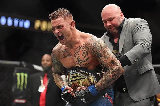 McGregorRousey2's tweet image. Dustin Poirier if he was fighting for the interim BMF belt