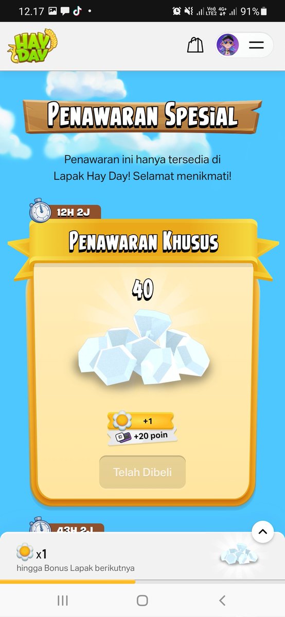 mldzo_'s tweet photo. cobaa cek supercell deh gaess, aku dpt 40dm cuma 6k 🥳🥳 https://t.co/dGfYqZIaD3
