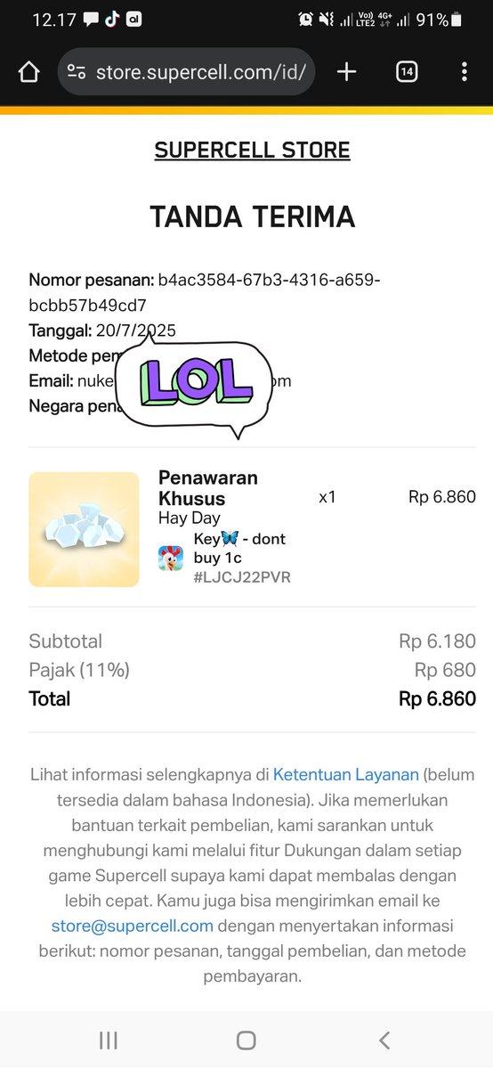 mldzo_'s tweet photo. cobaa cek supercell deh gaess, aku dpt 40dm cuma 6k 🥳🥳 https://t.co/dGfYqZIaD3